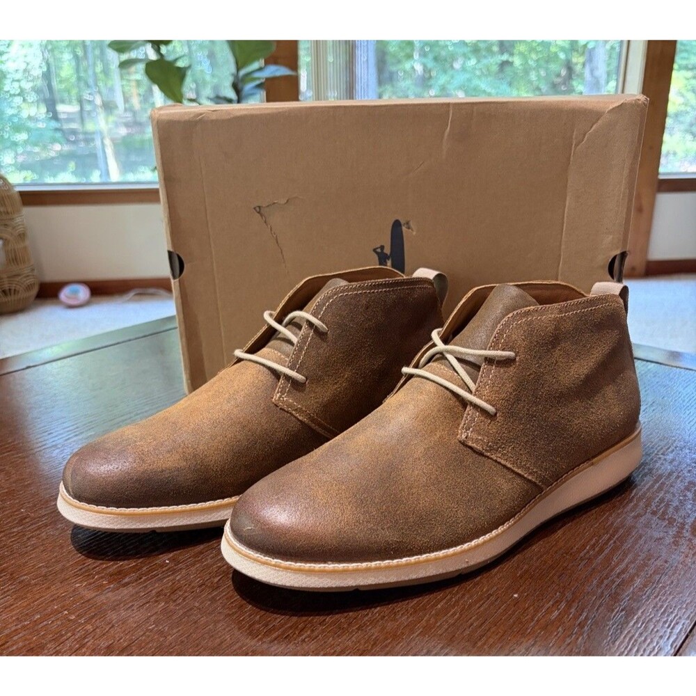 Johnnie-O Chill Chukka 2.0 Boots Men’s Size 9.5M Caramel Leather New In Box